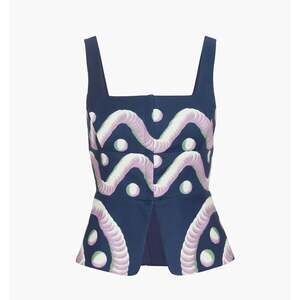 Hill House Home The Novia Top - Navy Mochaware Size M Navy Mochaware / M